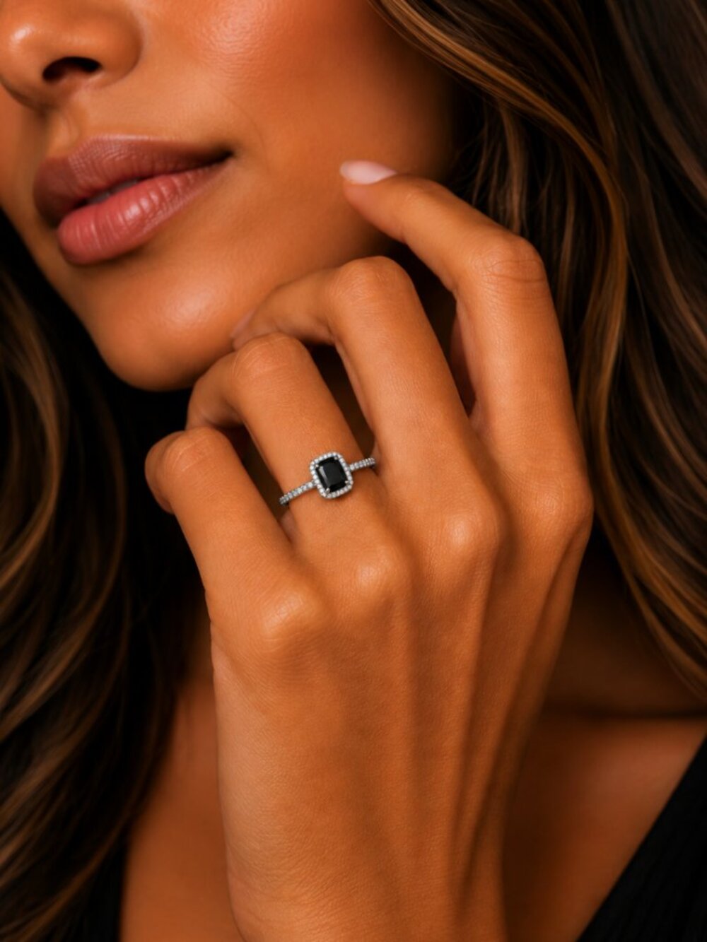 "Megg Ring" Black & Silver